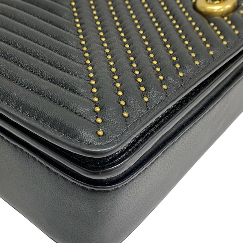 黑色 牛皮 Dinky with Quilting and Rivets 肩背包【COACH 寇馳】 22789-9
