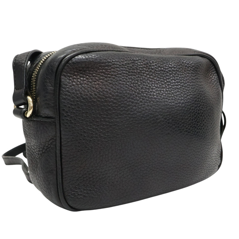 黑色 牛皮 相機包 肩背包【GUCCI 古馳】 308364-1