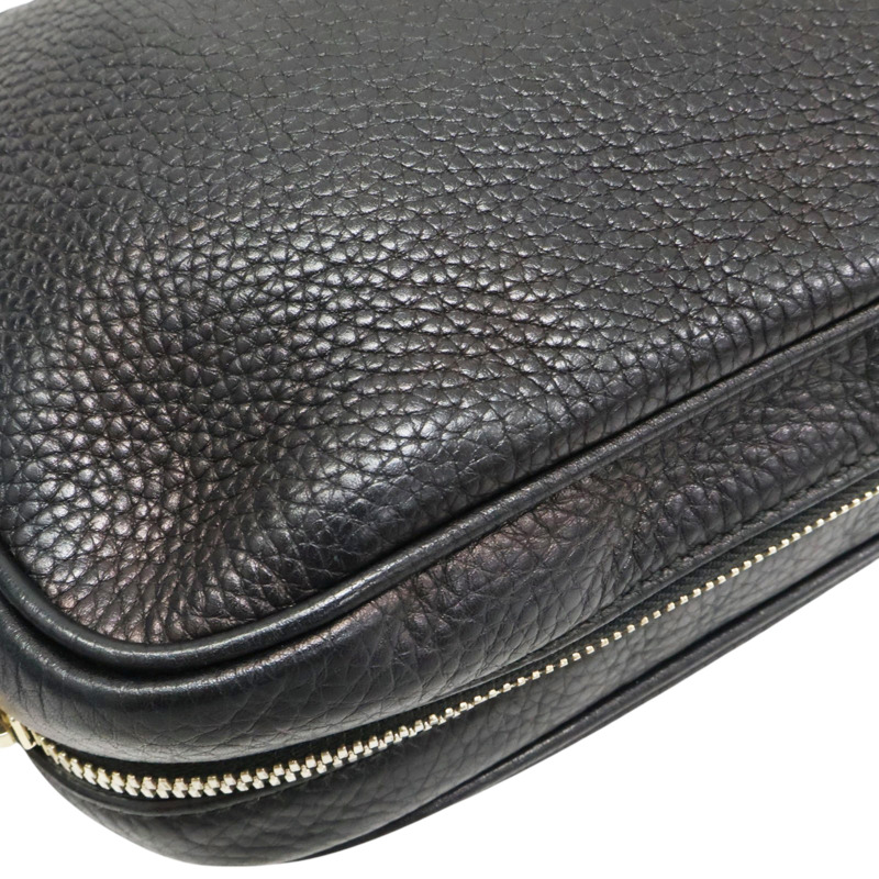 黑色 牛皮 相機包 肩背包【GUCCI 古馳】 308364-8