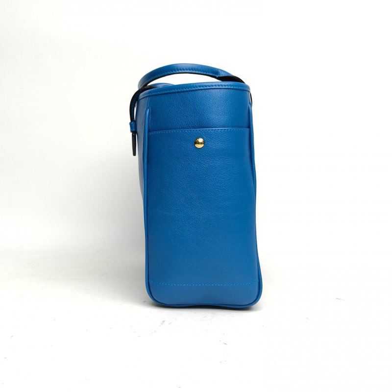 LOEWE 藍色牛皮手提包肩背包-1