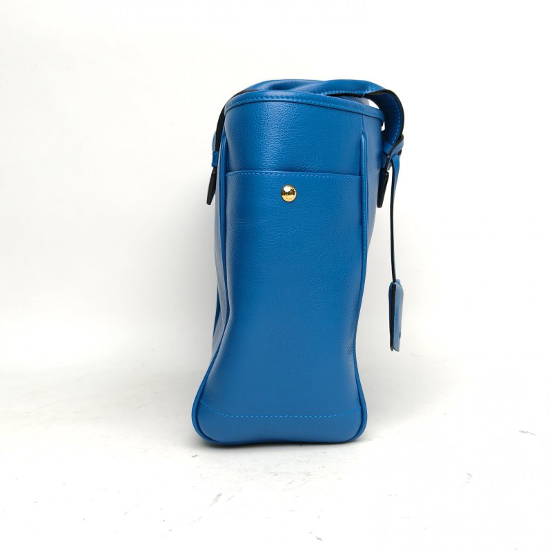 LOEWE 藍色牛皮手提包肩背包-3