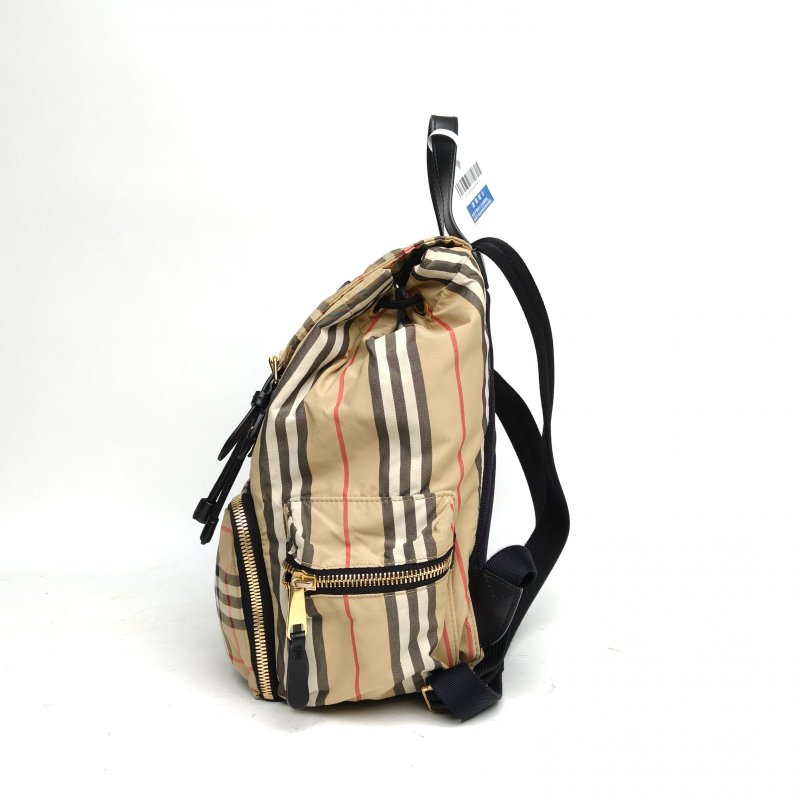 Burberry TheRucksack軍旅雙肩包中號巴寶莉格子尼龍肩背包-1