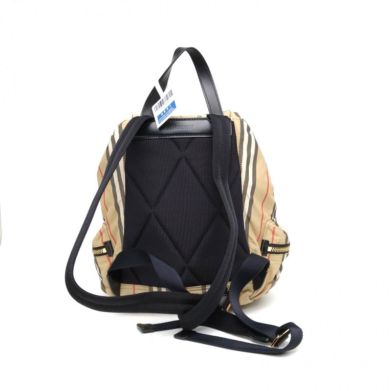 Burberry TheRucksack軍旅雙肩包中號巴寶莉格子尼龍肩背包-2