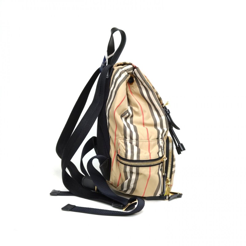 Burberry TheRucksack軍旅雙肩包中號巴寶莉格子尼龍肩背包-3