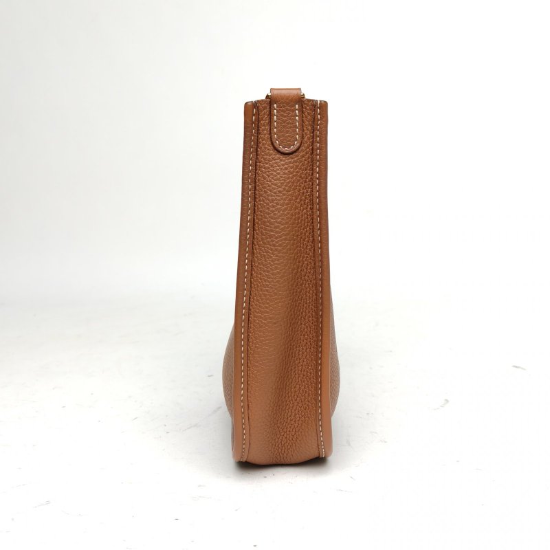 HERMES EvelyneMini16金棕色TC皮U刻金扣肩背包-3