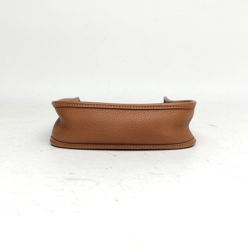 HERMES EvelyneMini16金棕色TC皮U刻金扣肩背包-4