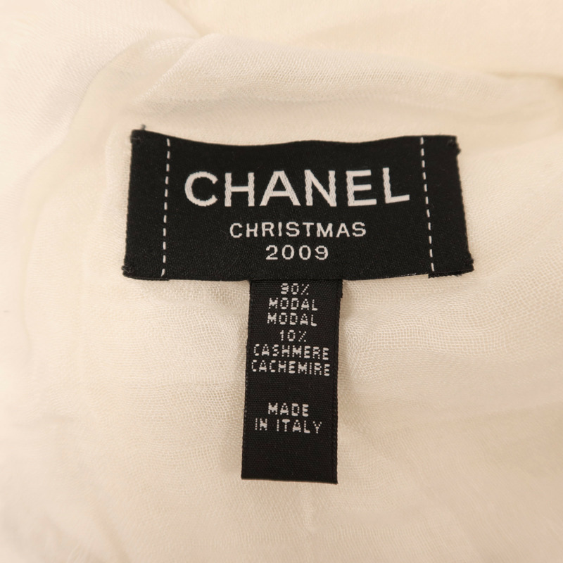 CHANEL 莫代爾/羊絨2009 Christmas Scarf 135x98圍巾-5