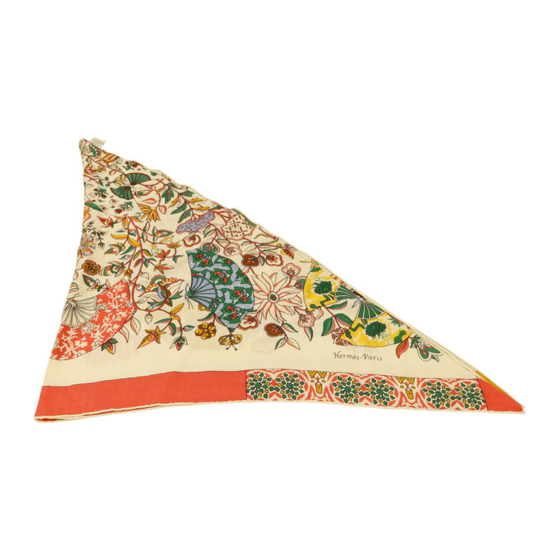 HERMES 羊毛/絲質Giant Triangle Scarf 208x99絲巾-4