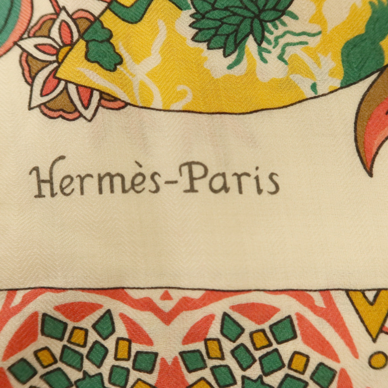 HERMES 羊毛/絲質Giant Triangle Scarf 208x99絲巾-6