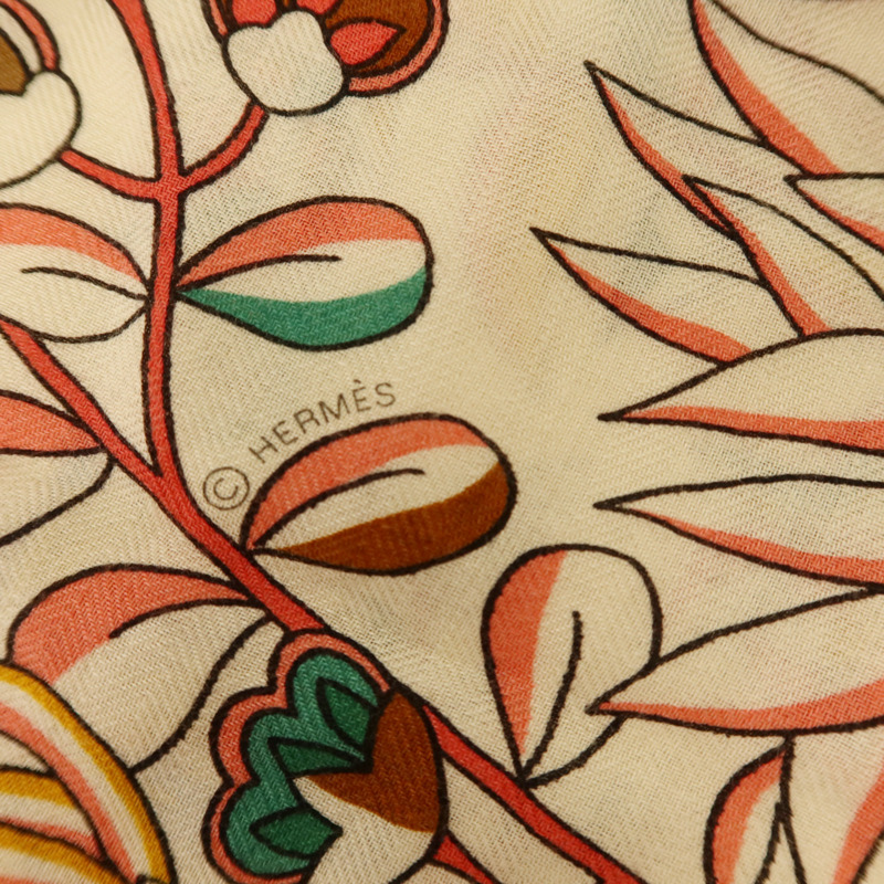 HERMES 羊毛/絲質Giant Triangle Scarf 208x99絲巾-7