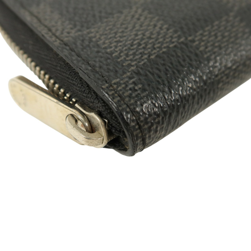 LOUIS VUITTON Damier Graphite Zippy Coin Purse銀扣零錢包-9