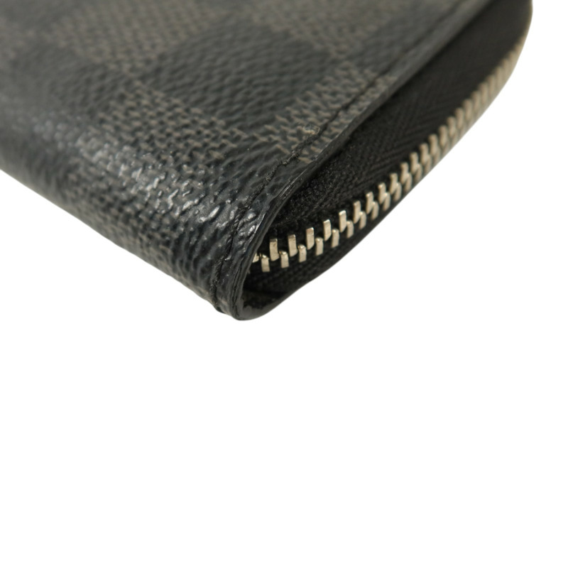 LOUIS VUITTON Damier Graphite Zippy Coin Purse銀扣零錢包-10