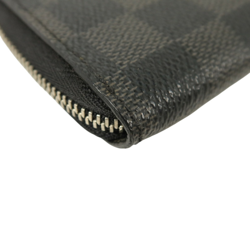 LOUIS VUITTON Damier Graphite Zippy Coin Purse銀扣零錢包-11