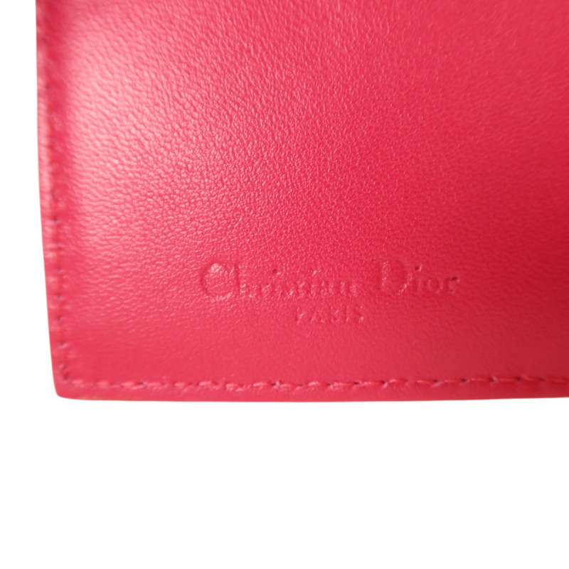 Dior 羊皮皮革Lady Dior Wallet金扣錢包-7