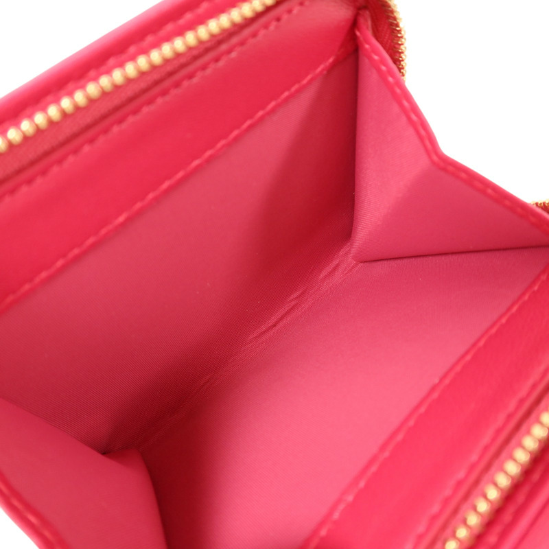 Dior 羊皮皮革Lady Dior Wallet金扣錢包-14