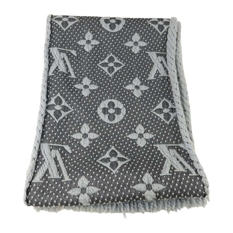 LOUIS VUITTON 羊毛/絲巾Escharp Logomania Muffler圍巾-3