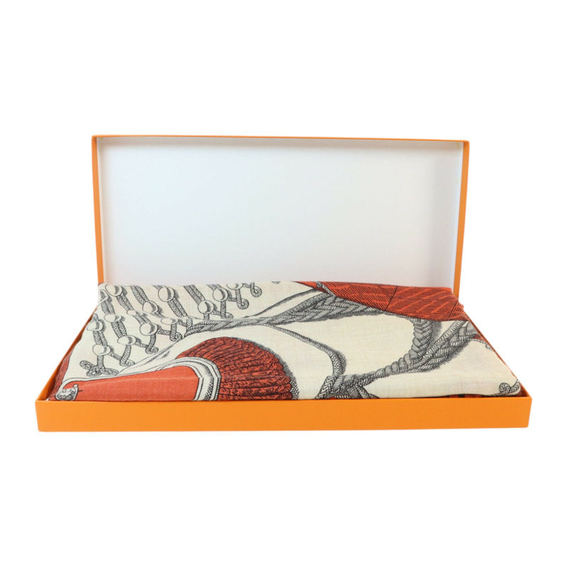 HERMES 羊絨Scarf 140x140圍巾-9