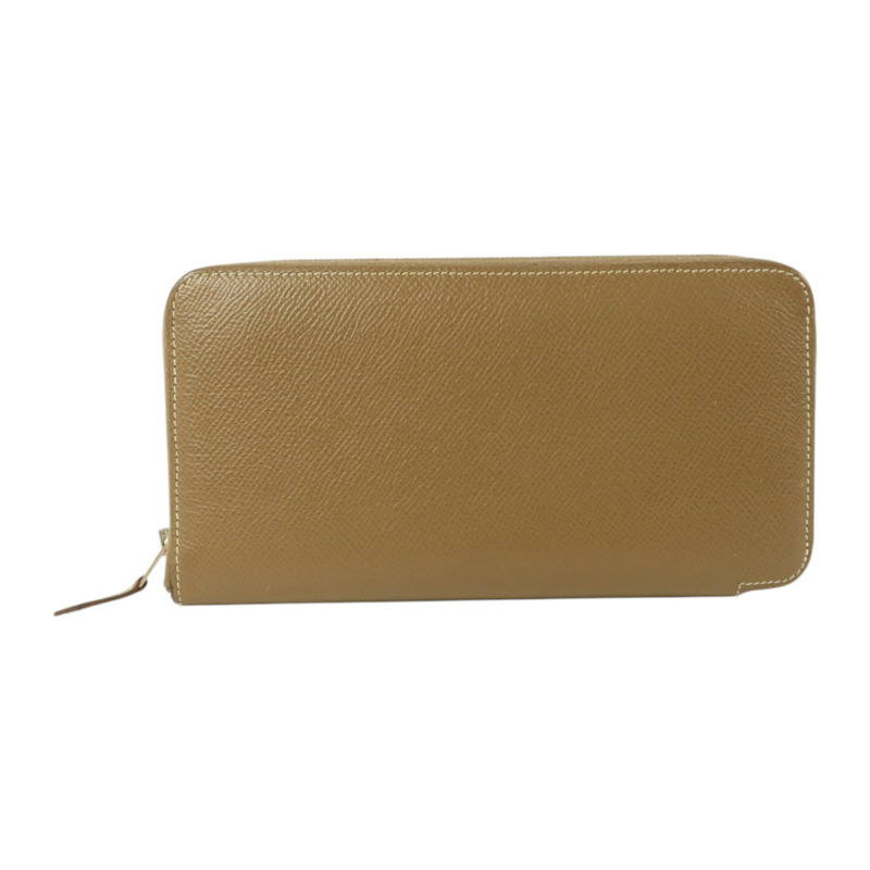 HERMES Epsom皮革Silk in Azap Long Wallet銀扣長錢包Etoupe-1