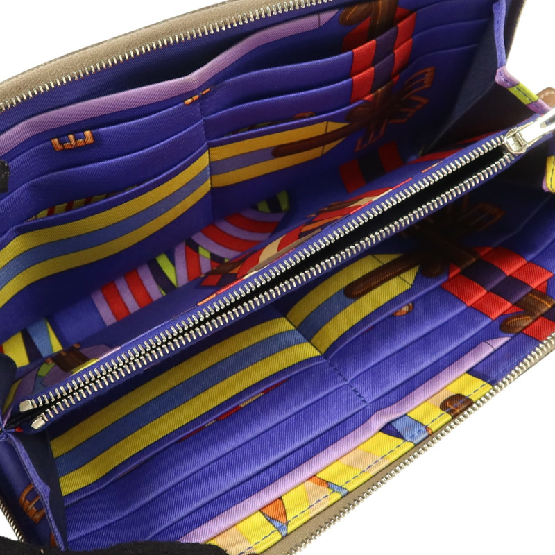 HERMES Epsom皮革Silk in Azap Long Wallet銀扣長錢包Etoupe-5