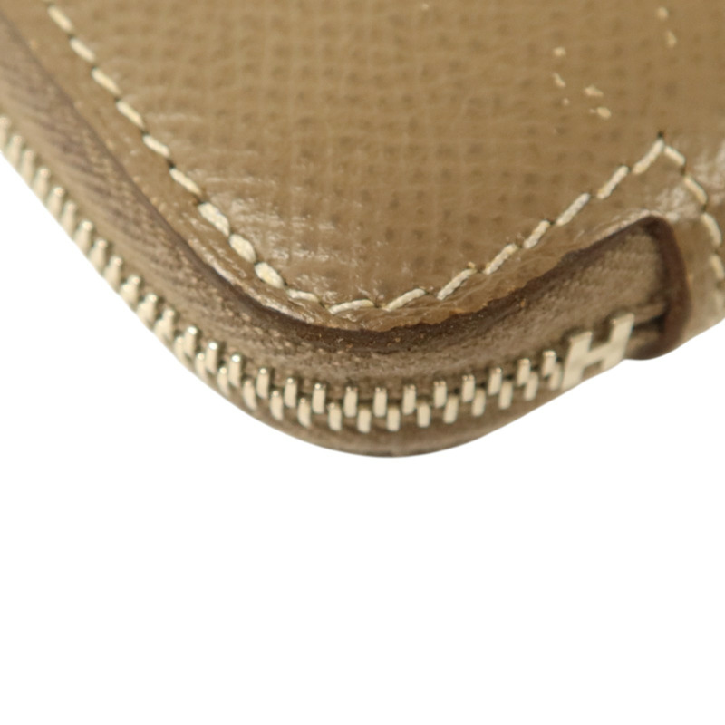HERMES Epsom皮革Silk in Azap Long Wallet銀扣長錢包Etoupe-10
