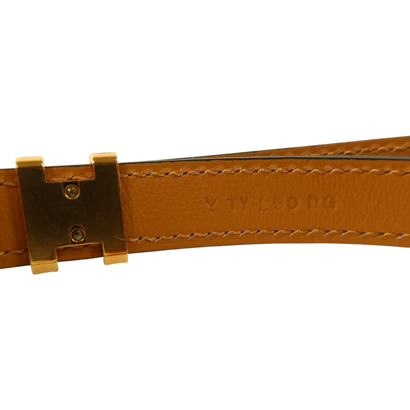 HERMES Epsom皮革POP H Belt金扣皮帶Noir-3