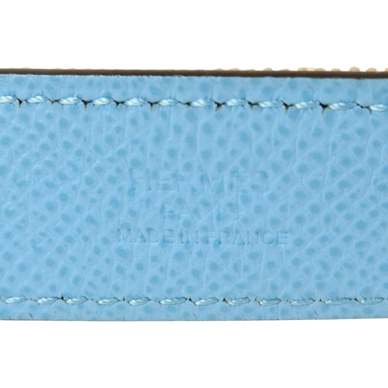 HERMES Epsom皮革Baborde 24 Belt銀扣皮帶-3