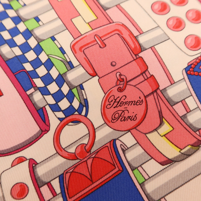HERMES 絲質Scarf 90x90cm絲巾-5