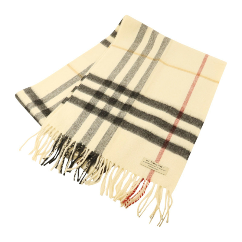 BURBERRY 羊絨Check Cashmere Scarf圍巾-4