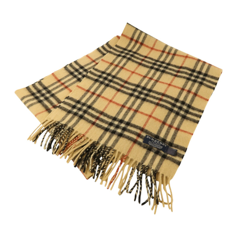 BURBERRY 羊絨Check Cashmere Scarf圍巾-4