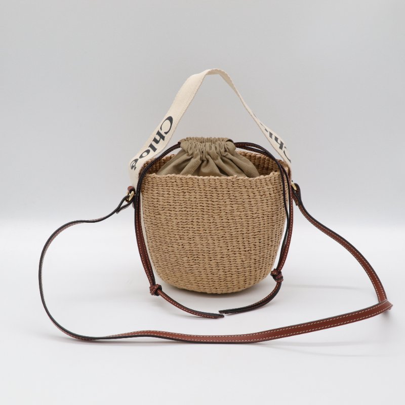 CHLOE 圓筒草編包-3