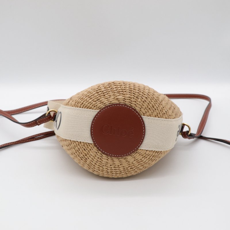 CHLOE 圓筒草編包-4