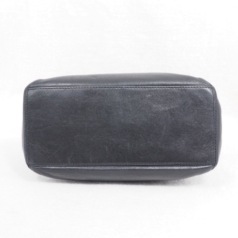 Chanel Vintage Coco Mark Tote Bag 黑色全皮小托特包-5