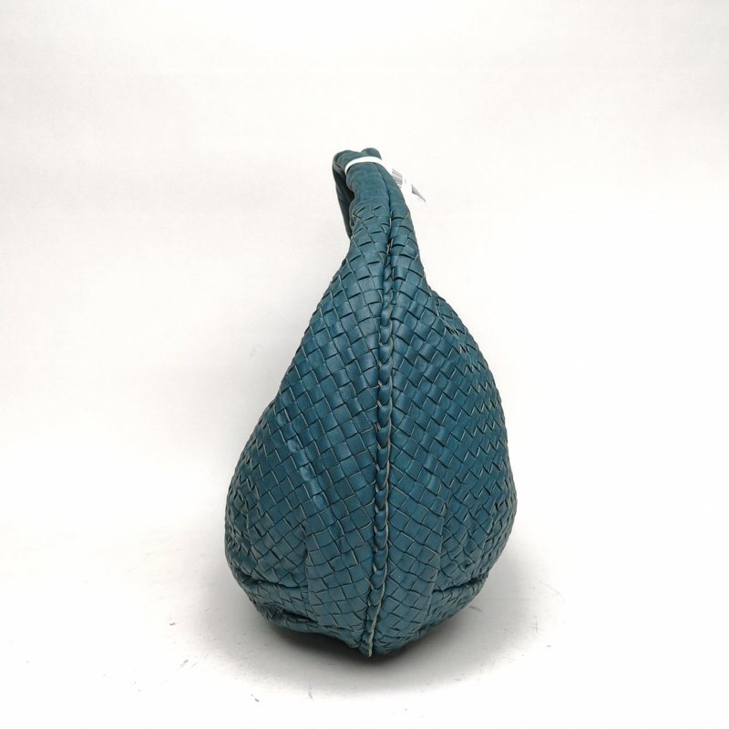 BOTTEGA VENETA 綠色羊皮和尚包肩背包-1