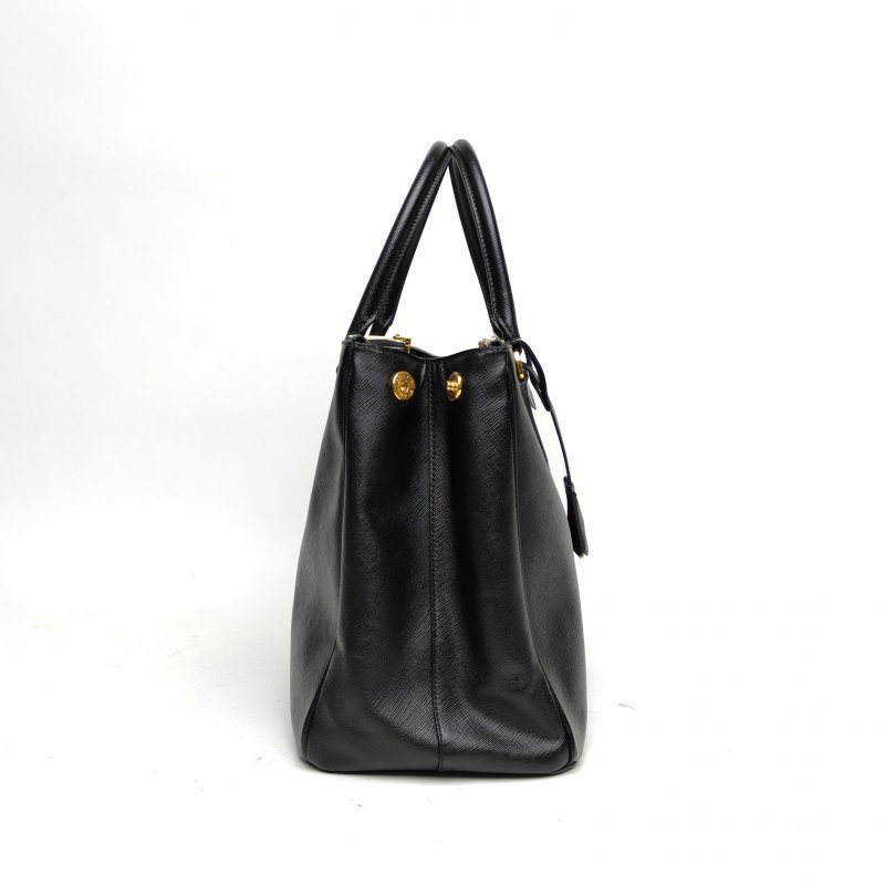 PRADA 殺手包大號黑色牛皮肩背包-3