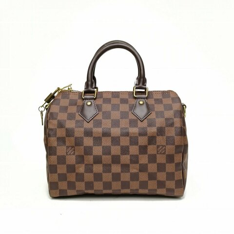 LOUIS VUITTON Sp25配肩帶棕色棋盤格PVC2018肩背包