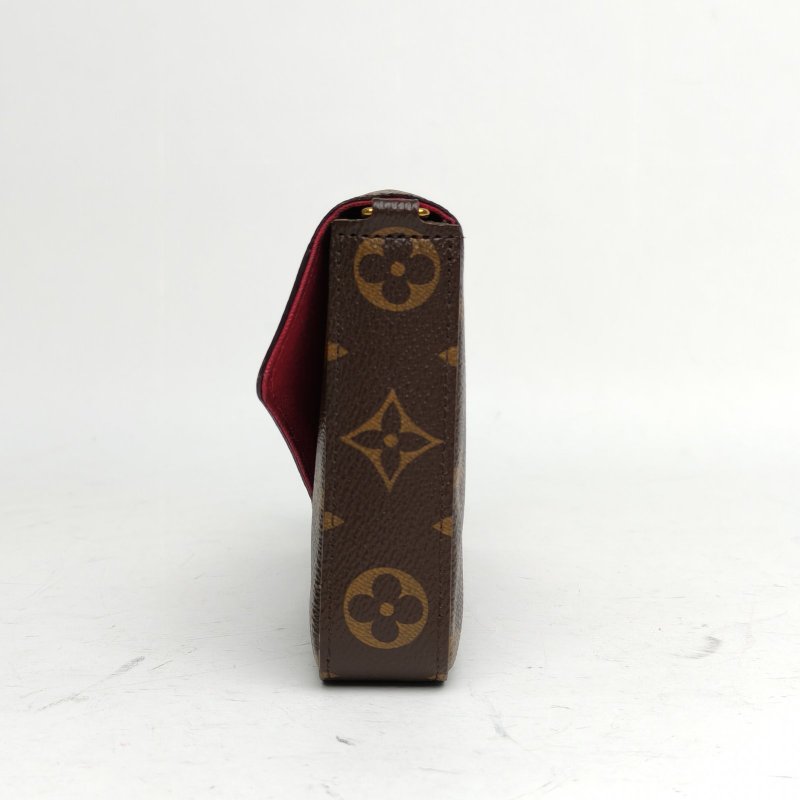 LOUIS VUITTON POCHETTEFELICIE三合一鏈條包老花PVC晶片肩背包-1