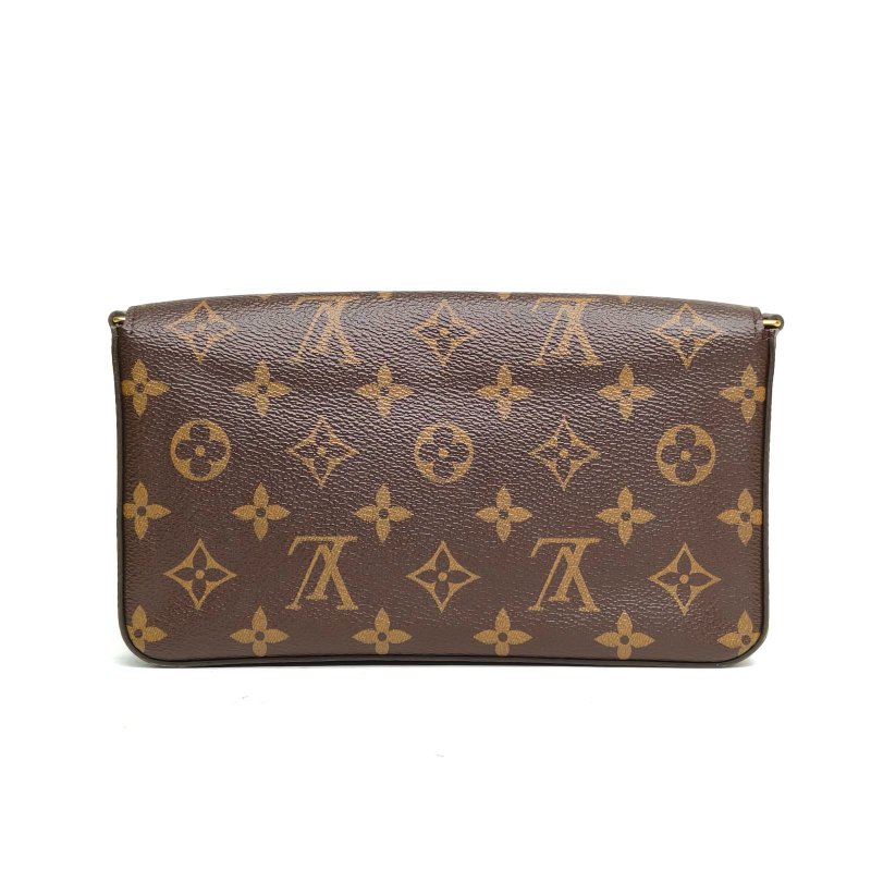 LOUIS VUITTON POCHETTEFELICIE三合一鏈條包老花PVC晶片肩背包-2