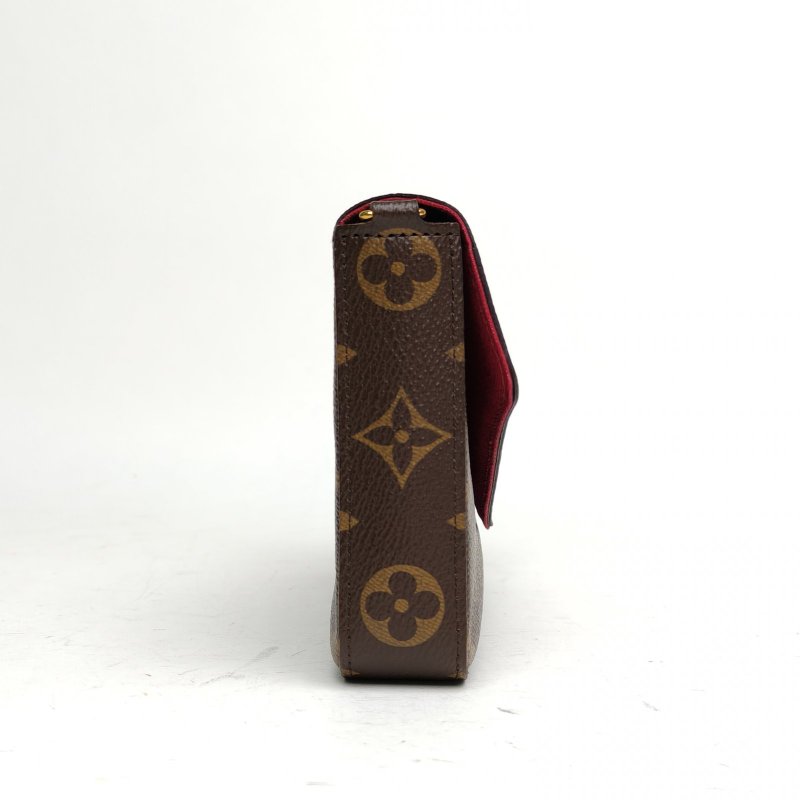 LOUIS VUITTON POCHETTEFELICIE三合一鏈條包老花PVC晶片肩背包-3