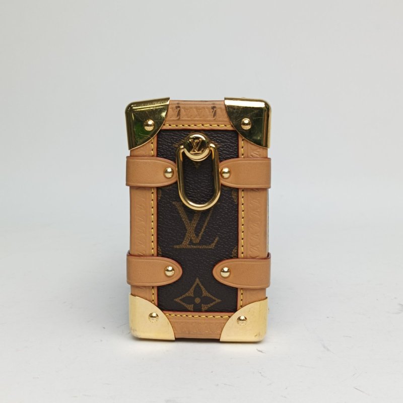 LOUIS VUITTON SideTrunk軟盒子包小號18老花PVC晶片肩背包-1