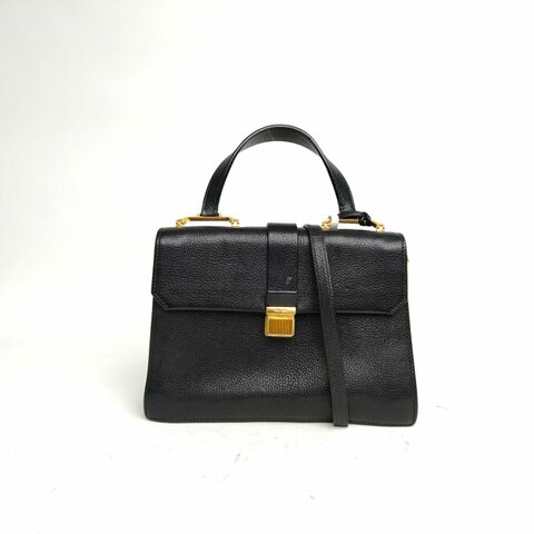 MIU MIU 黑色羊皮風琴包肩背包