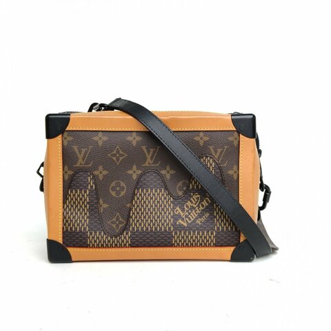 LOUIS VUITTON SoftTrunk軟盒子包大號老花牛皮/PVC2020肩背包