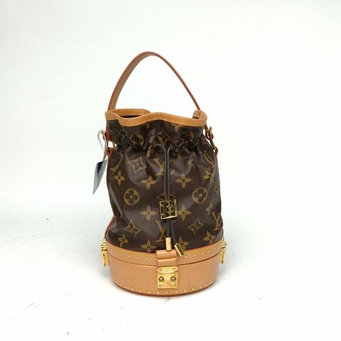 LOUIS VUITTON 老花PVC2018PetitNoe秀款抽繩水桶包肩背包