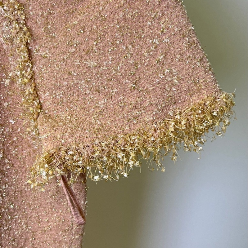 Chanel 希臘希臘粉紅毛呢針織 34碼-4