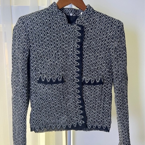 Chanel大都會系列黑色軟尼外套 34碼 缺領結