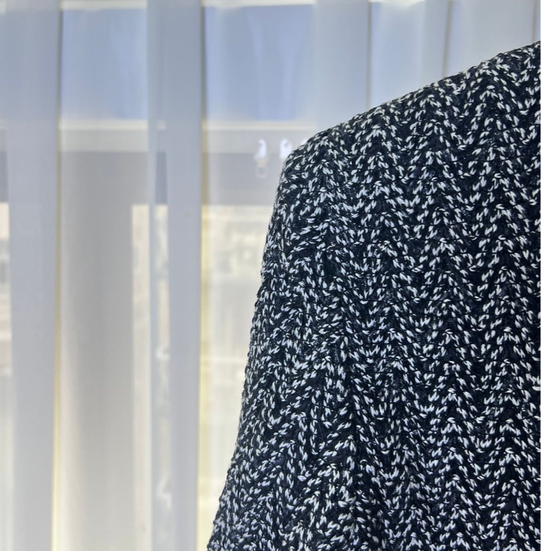 Chanel大都會系列黑色軟尼外套 34碼 缺領結-3