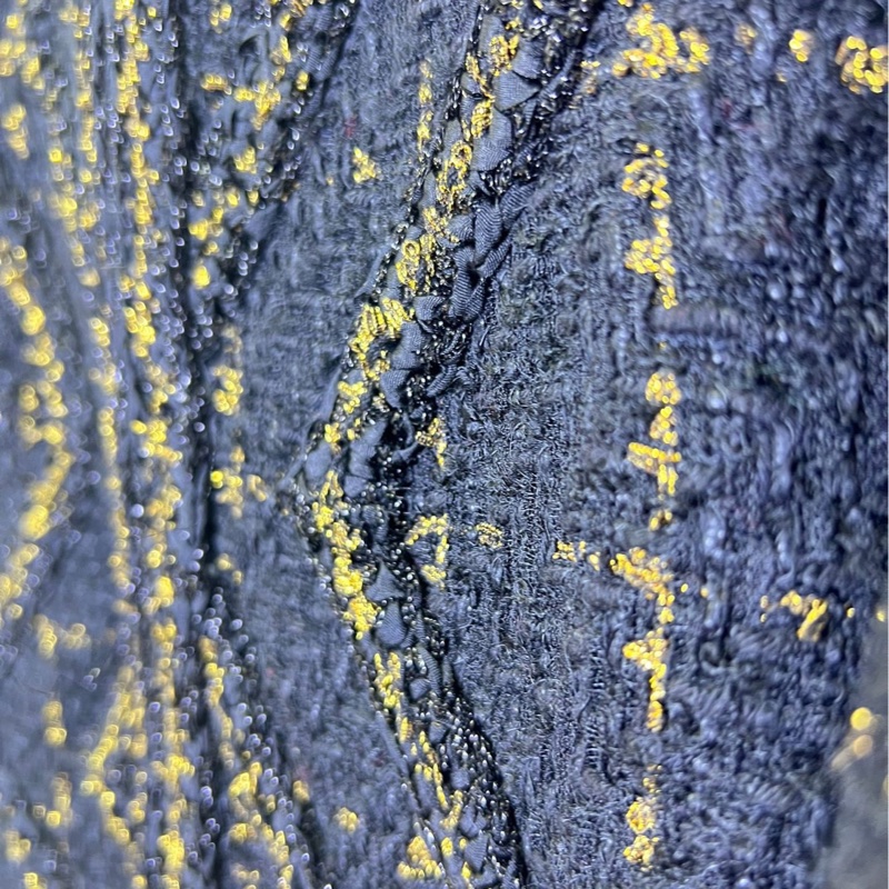 Chanel香奈兒椅子系列黑金細格紋外套 38碼-3