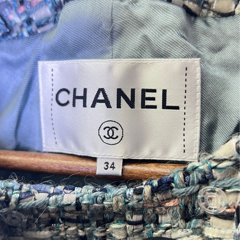 Chanel 17A 大都會系列聖瑪利亞色編織外套 34碼-8