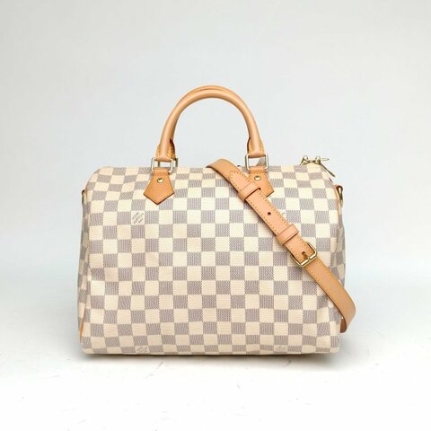 LOUIS VUITTON Sp30配肩帶白棋格PVC2014肩背包