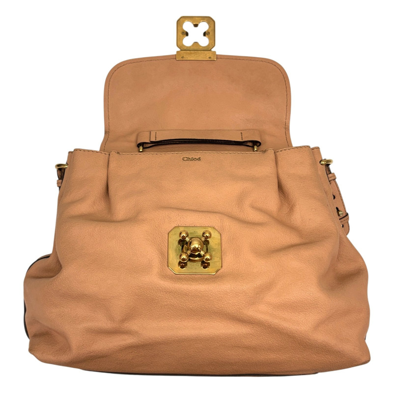 米色 皮革 Elsie 兩用包【Chloe 克羅伊】-4