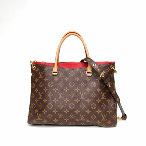 LOUIS VUITTON Pallas傳奇大號34老花PVC金扣2017肩背包